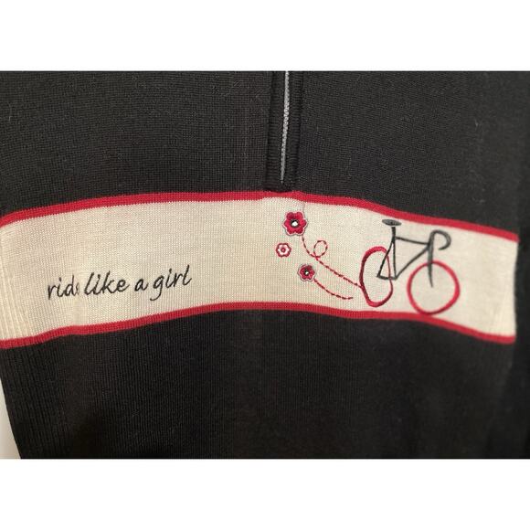 Kootenay Women’s Performance Merino Wool Cycling Sweater Sz M Ride Like a Girl - Picture 2 of 9